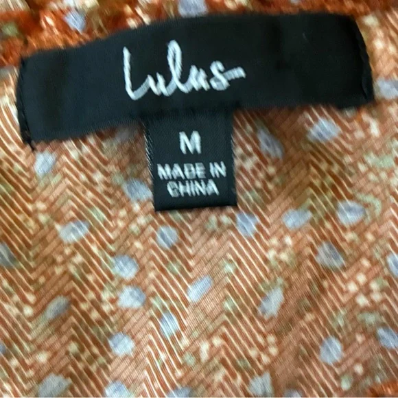 Lulus Admire You Orange Floral Print Ruffled Long Sleeve Cottagecore Mini Dress - Picture 9 of 10